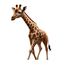 Obraz premium A realistic full-body giraffe PNG with a clear background - Giraffe PNG - Transparent background giraffe image 