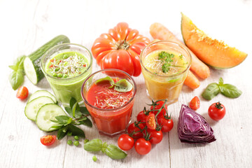 healthy smoothie with fresh organic vegetables