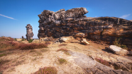 devils wall in germany in summer