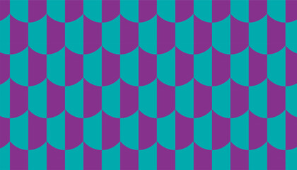 Seamless decorative vector pattern of oval shapes combination of purple and blue. Perfect for printing, design backgrounds, wallpaper and tiles.