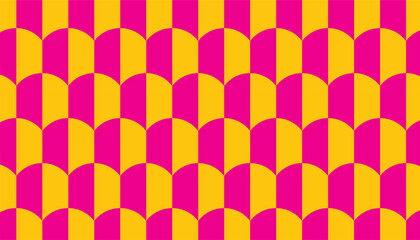 Seamless decorative pattern combination of oval shapes combination of magenta and orange. Perfect for printing, design backgrounds, wallpaper and tiles.