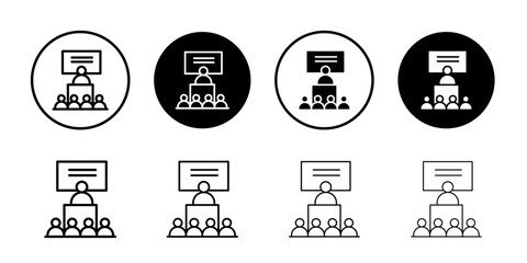 Classroom icon Vector logo outline