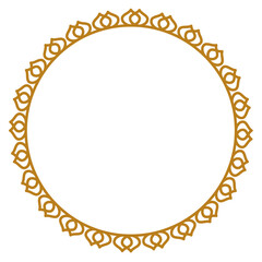 luxury gold circle frame