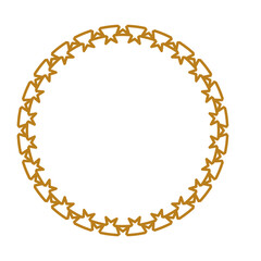 luxury gold circle frame