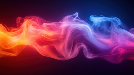 Obraz premium Vibrant Swirling Colors Creating an Abstract Smoke Effect. Generative AI