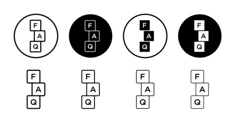 FAQ icon Vector logo outline