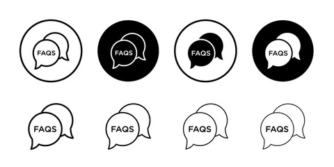 FAQ icon Vector logo outline