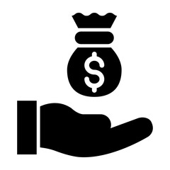 Income Glyph Icon Design