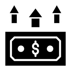 Inflation Glyph Icon Design