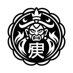 Fudo myoo symbol icon in filled style