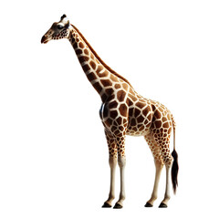 Fototapeta premium A giraffe PNG image of a tall animal standing, with an invisible background - Giraffe PNG - Transparent background giraffe image 