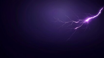 Electrifying purple lightning bolt, a vivid display of energy against dark backdrop