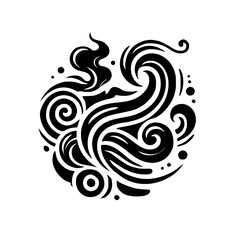 Abstract Black and White Swirls: A Decorative and Elegant Graphic Design. Perfect for backgrounds, illustrations, and more!