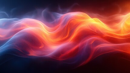 Obraz premium Colorful Abstract Waves of Light in Vibrant Hues. Generative AI