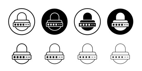 Password security icon Vector logo outline