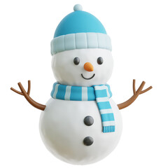 Snowman 3d Illustration