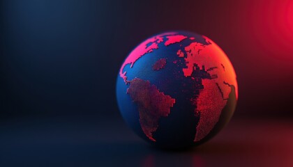 A 3D representation of the Earth showcasing vibrant colors against a dark background, symbolizing our planet's uniqueness.