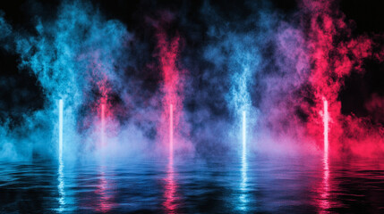 Fototapeta premium Striking Red and Blue Background for Modern Web and Graphic Design