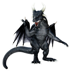 Naklejka premium 3D Rendering Fairy Tale Dragon on White