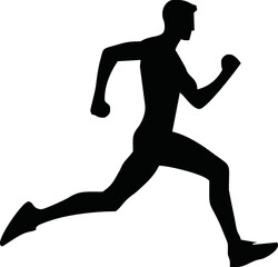 Run, sport athletic logo, running men