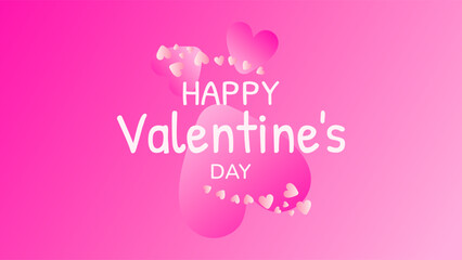 HEART, LOVE VALENTINES DAY GRADIENT PINK BACKGROUND ILLUSTRATION DESIGN VECTOR GOOD FOR GREETING CARD, COVER DESIGN