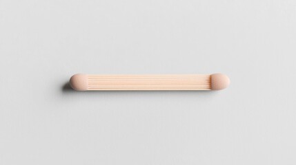 Obraz premium Peach-colored ribbed object on white background, product shot for online store