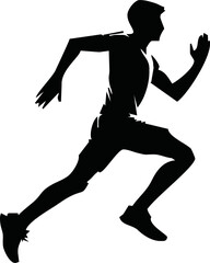 Run, sport athletic logo, running men
