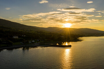 Aerial View Over Cooley Peninsula, Carlingford, Louth, Ireland 