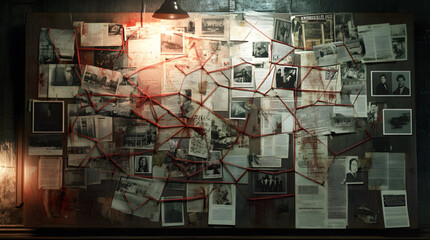 Criminal information analysis board background image planing map background Crime investigation banner police investigation board wallpaper image