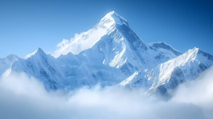 Snowfall on the mountain background Himalaya banner Himalaya scene Mount Everest wallpaper aerial view of mountain panoramic view of Mount Everest background 