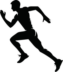 Run, sport athletic logo, running men