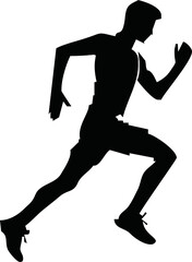 Run, sport athletic logo, running men