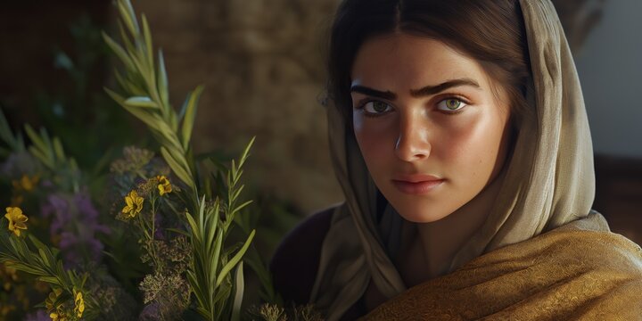  Leah, Jacob's Other Wife, Initially Unloved but Pivotal in the Genealogy of the Twelve Tribes of Israel, Cinematic, Photorealistic