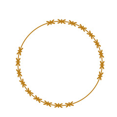 luxury gold circle frame for wedding, greeting