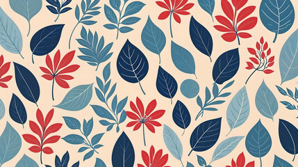 seamless pattern with leaves