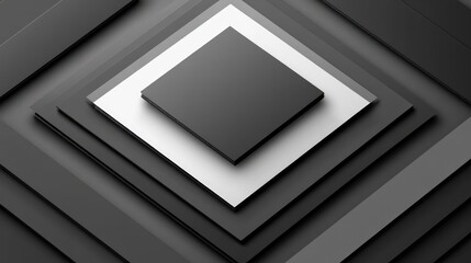 Abstract gray square layers background design
