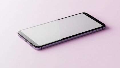 Blank,smartphone,front,mockup,light,lavender,background,crystal-clear,8K,resolution,