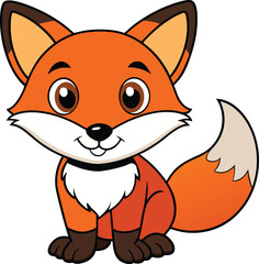 Obraz premium fox cartoon character design
