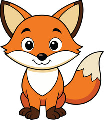 Obraz premium fox cartoon character design