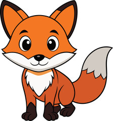 Obraz premium fox cartoon character design