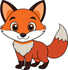 Obraz premium fox cartoon character design