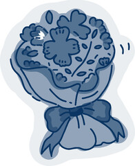 hand Bouquete vector for invitation design engagement and wedding 