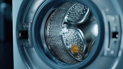 Interior view of a washing machine drum, showcasing its design and functionality.