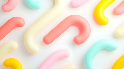 Naklejka premium Colorful Abstract Curved Shapes Background for Creative Design and Modern Artwork Inspiration