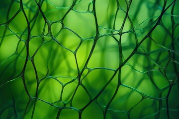 Fototapeta premium Abstract organic green lines as wallpaper background illustration.