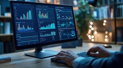 Display of data analysis and visualization in a modern workspace