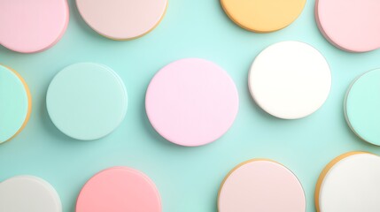 Colorful Circles on a Soft Background for Creative Design and Artistic Inspiration