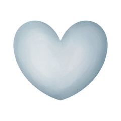blue watercolor heart