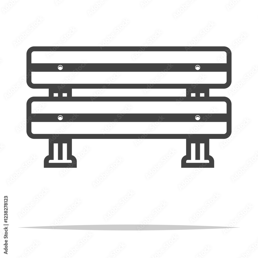 Canvas Prints guard rail barrier icon transparent vector isolated