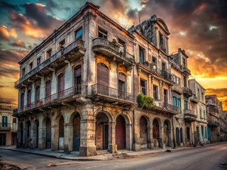 Abandoned Cuban Building in Havana, Cuba